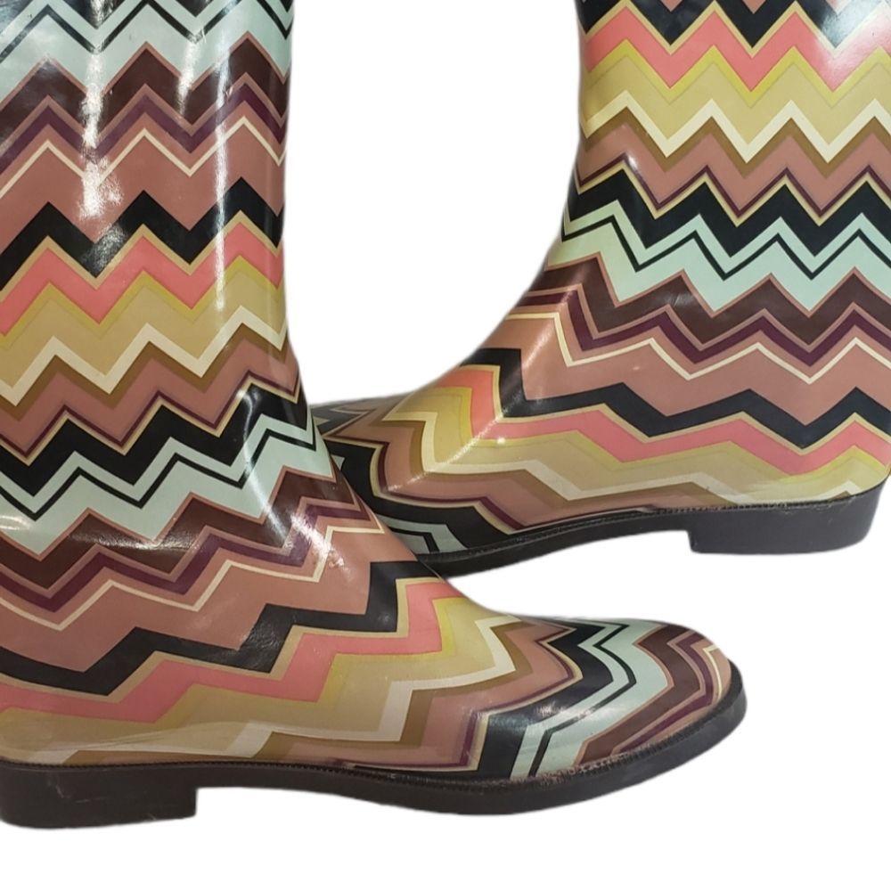 Missoni For Target Chevron Rain Boots 7 - Picture 2 of 4